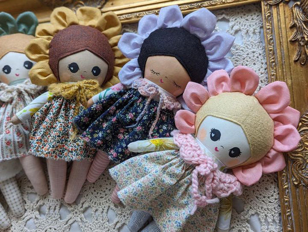 06 Flower Small baby doll, soft children toys, cotton small softie,