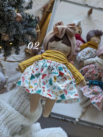 02 Small baby doll, soft children toys, Holiday collection
