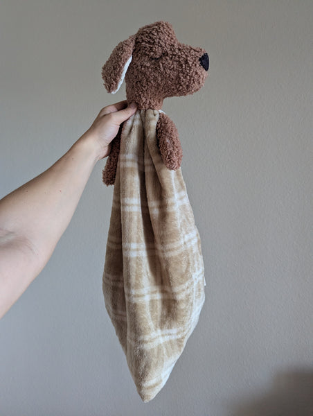 RESERVED FOR BIANCA, Dog lovey, fleece blanket, organic double gauze, security blanket HOLIDAY collectio (Copy)