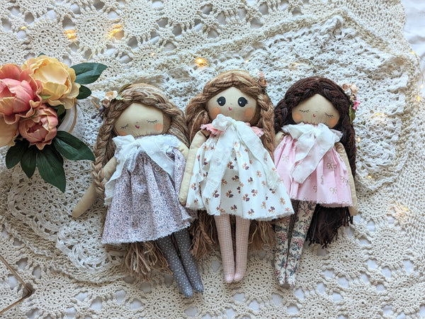 Emily Medium doll, soft children toys, cotton small softie, 15” tall