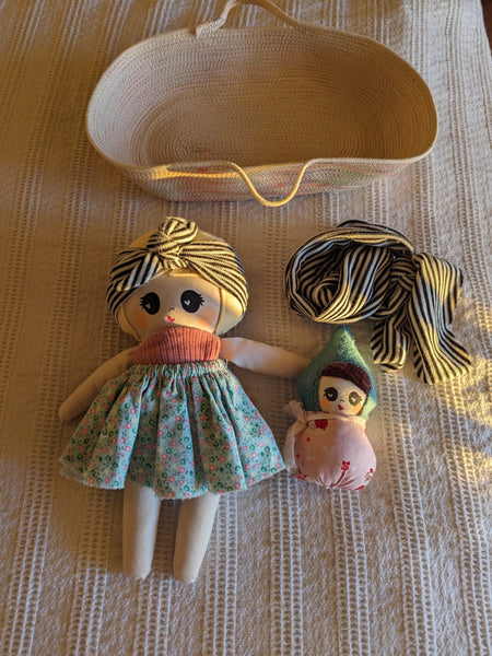 RESERVED LISTING FOR VANESSA Small baby doll set, soft children toys, summer collection