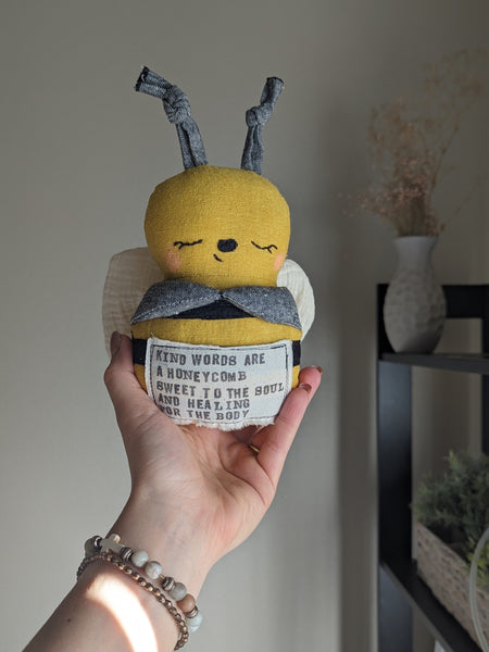 RESERVED for Vanessa, medium doll, bee rattle