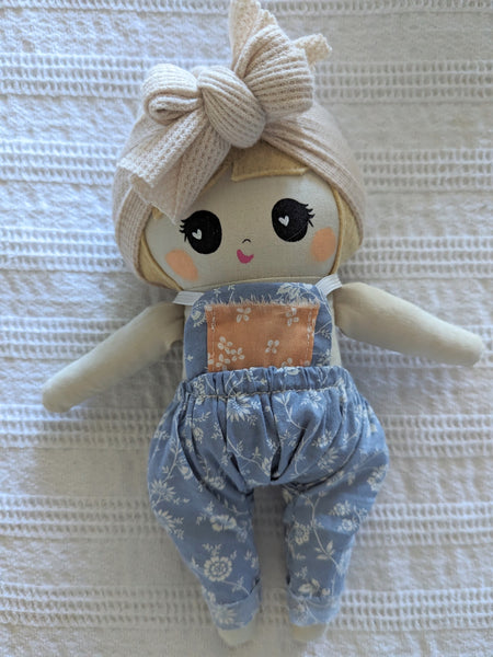 RESERVED FOR Brittany boy Animal Lovey + small doll , fleece blanket, organic double gauze, security blanket HOLIDAY collection