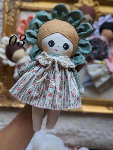 03 Flower Small baby doll, soft children toys, cotton small softie,