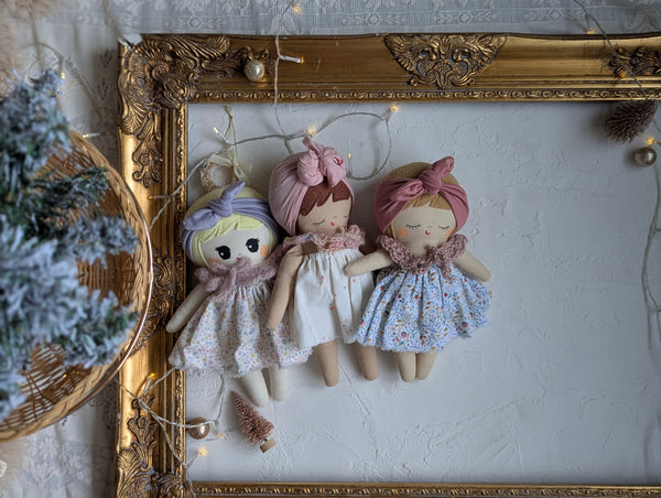 Small baby doll, soft children toys, handmade