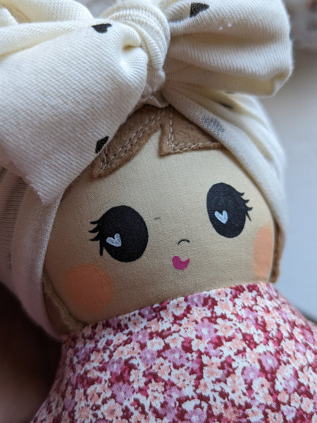 01 ****MINOR FLAW*** Swaddle baby, handmade doll, you are so loved collection
