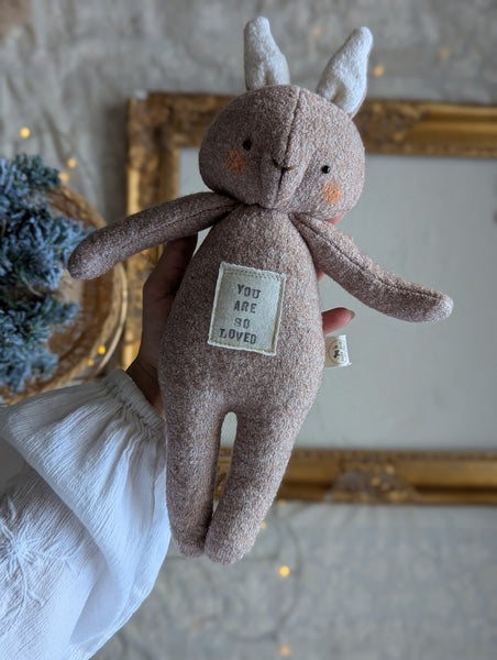 Medium animal doll, soft children toys, “you are so loved”