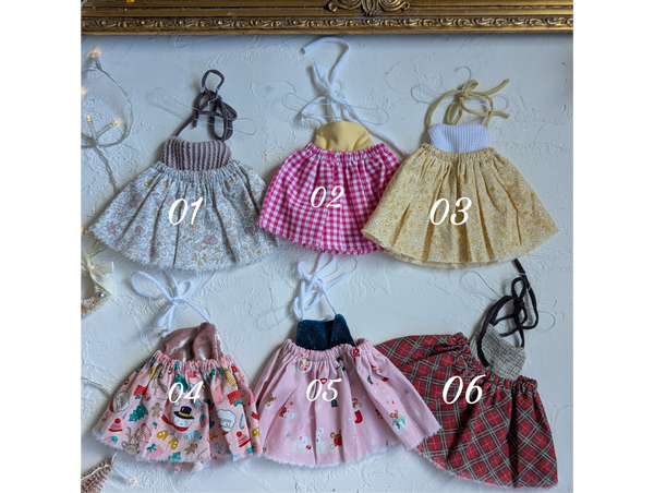 Cotton Dresses, small doll + medium animal extras
