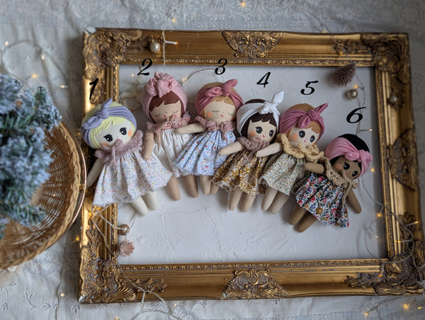 Small baby doll, soft children toys, handmade