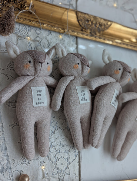 Medium animal doll, soft children toys, “you are so loved”