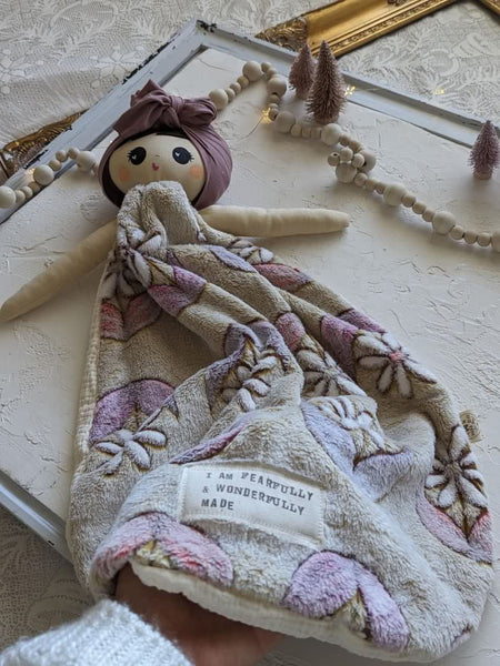 01 Doll lovey, Psalm verse, Lush fleece, security blanket Holiday collection