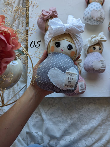 05 Swaddle baby, handmade doll, you are so loved collection