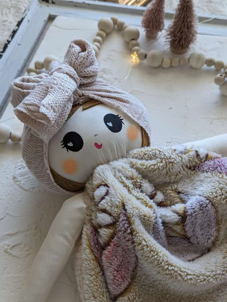 03 Doll lovey, Psalm verse, Lush fleece, security blanket Holiday collection
