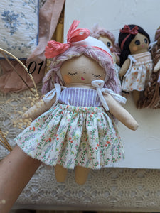 01 Small baby doll with yarn hair, soft children toys, cotton small softie,