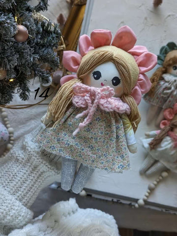 14 Flower Small baby doll, soft children toys, cotton small softie,