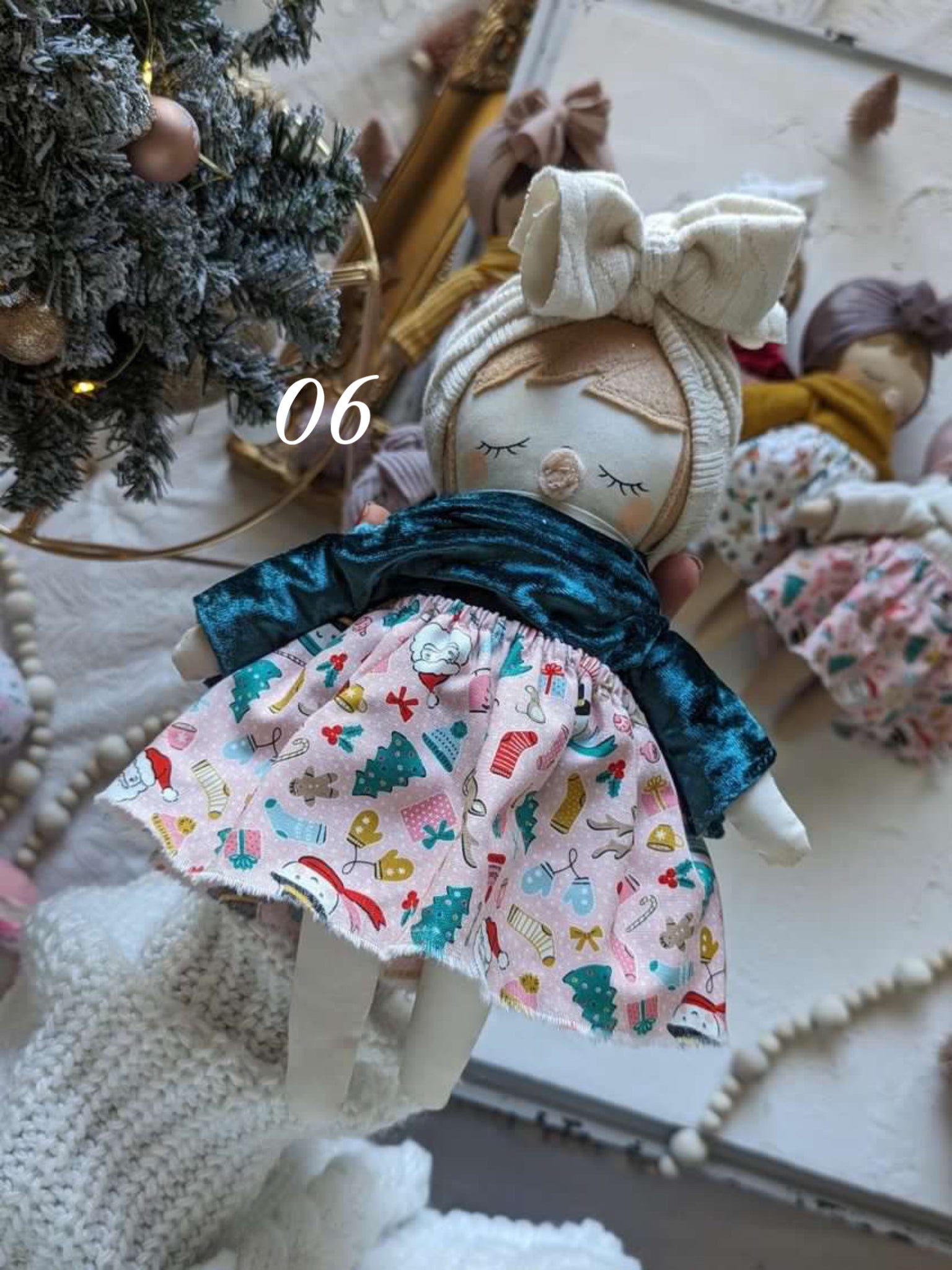 06 Small baby doll, soft children toys, Holiday collection