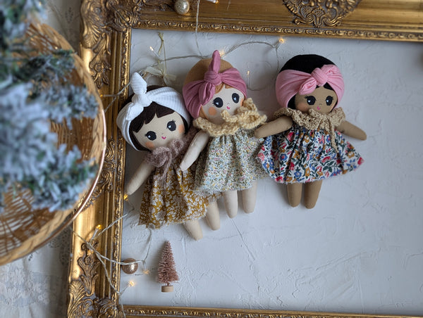 Small baby doll, soft children toys, handmade