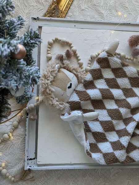 02 Lion animal lovey, security blanket Holiday collection
