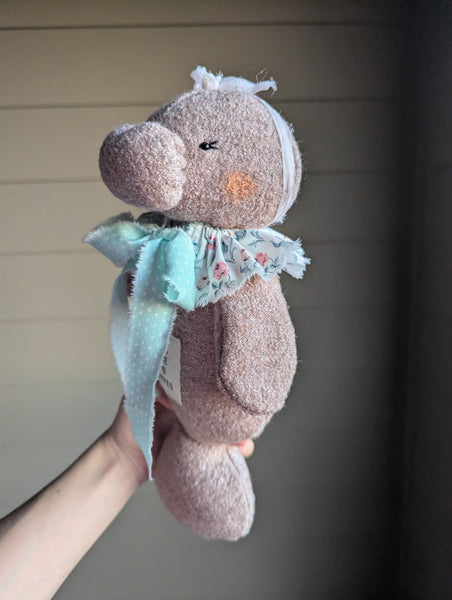 RESERVED for Tammy Medium animal doll, soft children toys, custom manatee