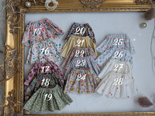 Cotton Dresses, small doll + medium animal extras