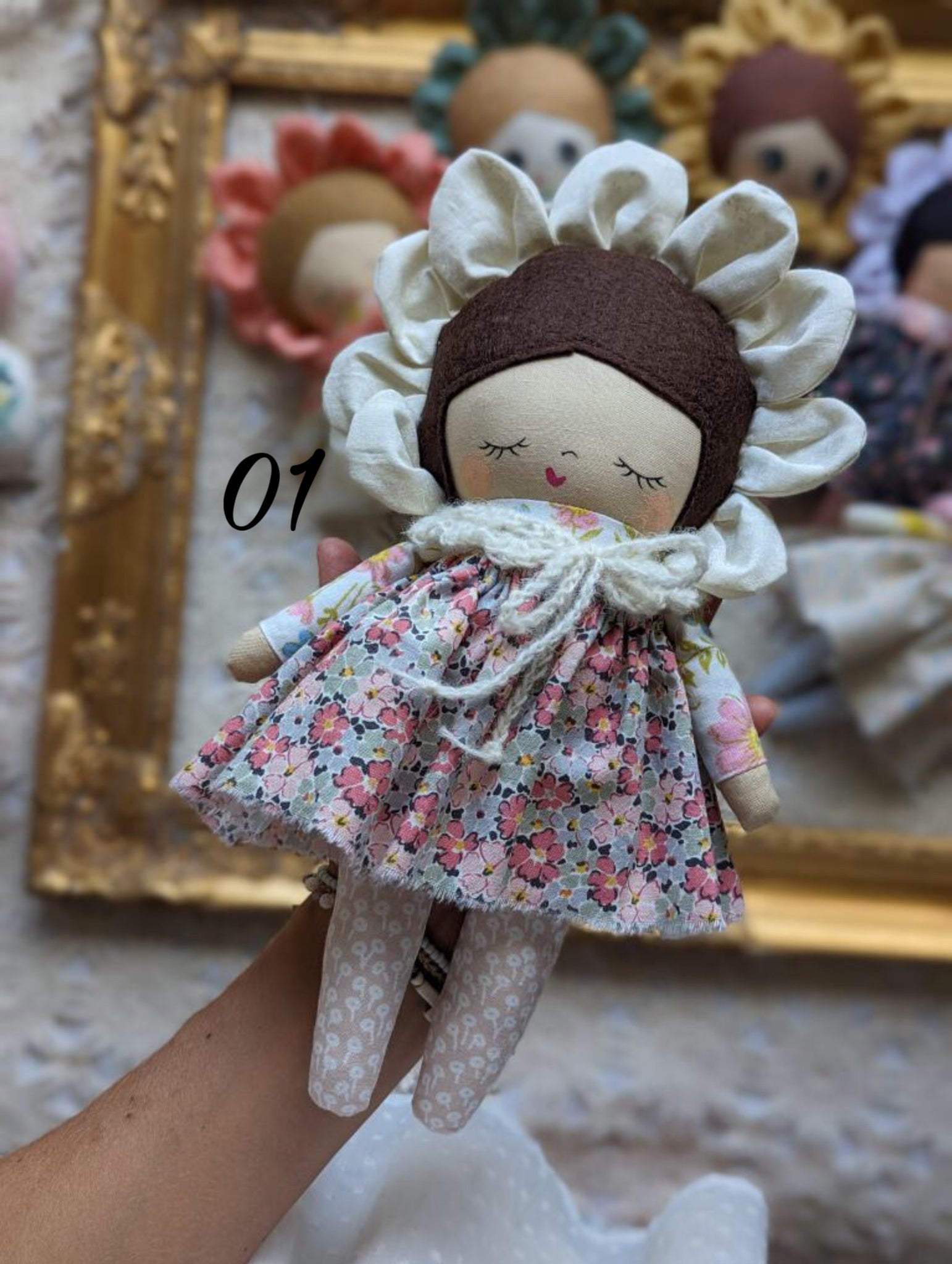01 Flower Small baby doll, soft children toys, cotton small softie,