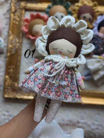 01 Flower Small baby doll, soft children toys, cotton small softie,