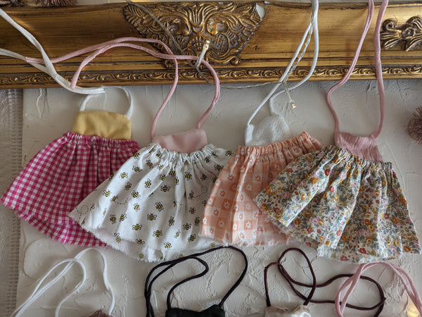 Cotton Dresses, small doll + medium animal extras