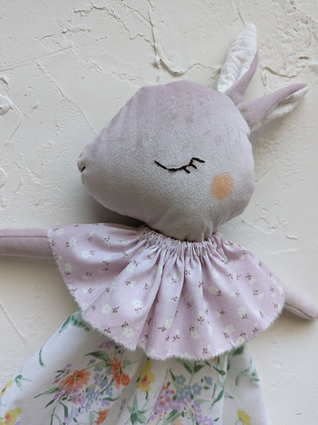PREORDER Bunny Doll lovey, vintage sheet, security blanket EASTER collection