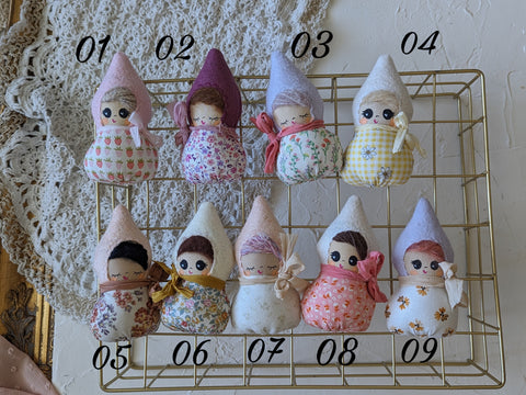 1- 9 Mini gnome baby, Spring collection