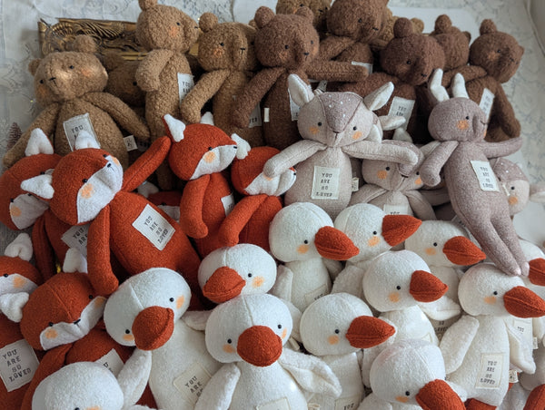 Medium animal doll, soft children toys, “you are so loved”