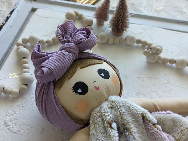 08 Doll lovey, Psalm verse, Lush fleece, security blanket Holiday collection
