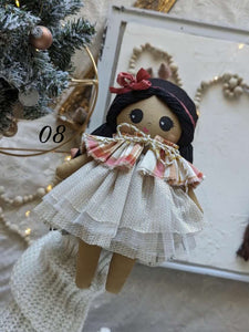 08 Small baby doll with yarn hair, soft children toys, cotton small softie,