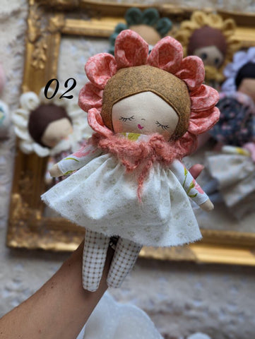 02 Flower Small baby doll, soft children toys, cotton small softie,