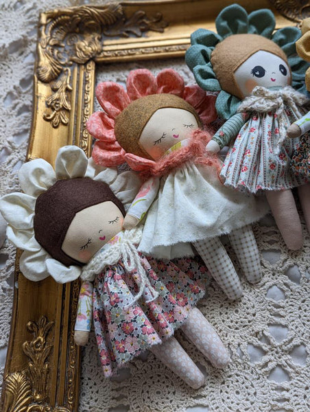01 Flower Small baby doll, soft children toys, cotton small softie,