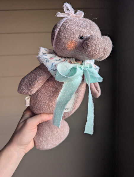 RESERVED for Tammy Medium animal doll, soft children toys, custom manatee