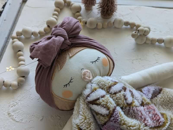07 Doll lovey, Psalm verse, Lush fleece, security blanket Holiday collection