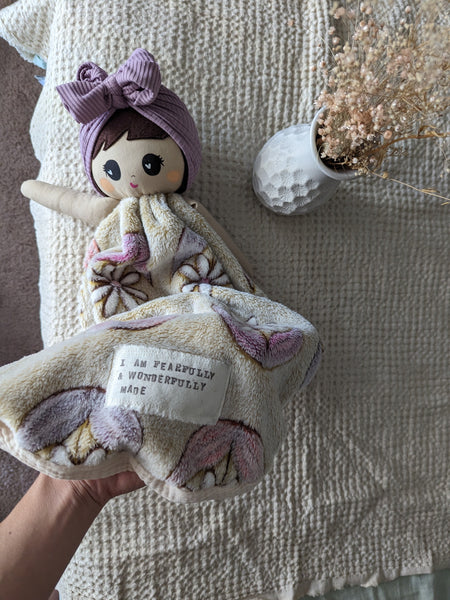 RESERVED FOR LAYNE Doll lovey, Psalm verse, Lush fleece, security blanket Holiday collection