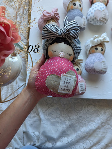 03 Swaddle baby, handmade doll, you are so loved collection