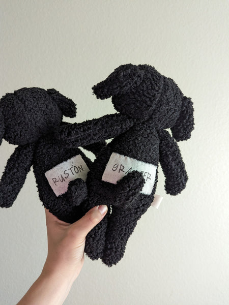 RESERVED FOR CAMILLA dog lovey, vintage sheet, dog stuffies and blankets, security blanket collection