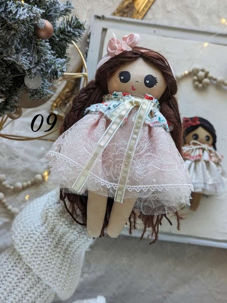09 Small baby doll with yarn hair, soft children toys, cotton small softie