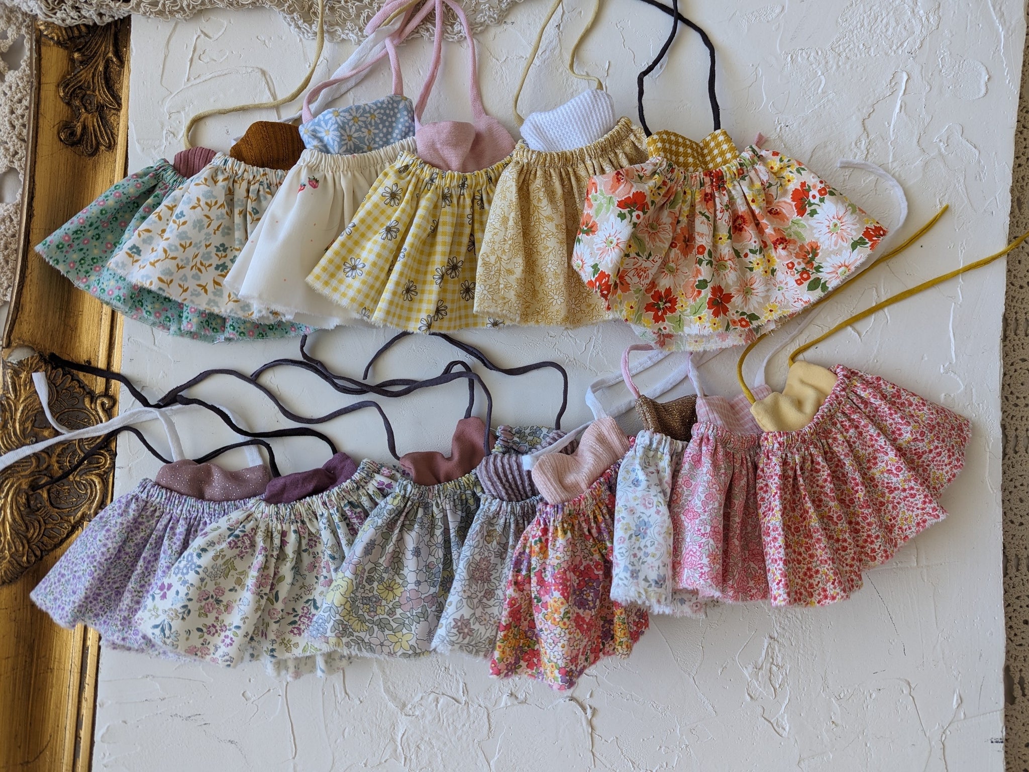 Cotton Dresses, small doll extras