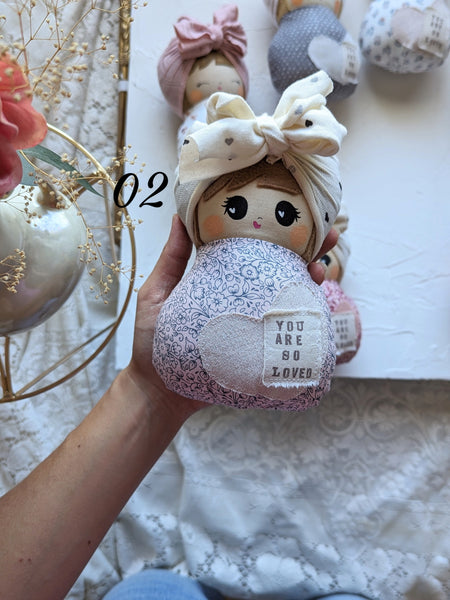 02 Swaddle baby, handmade doll, you are so loved collection