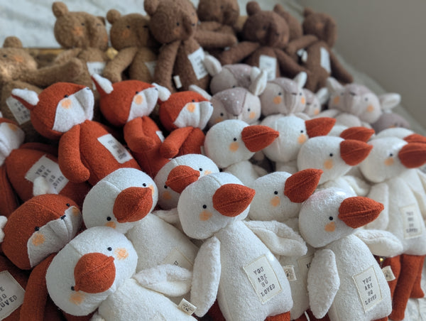 Medium animal doll, soft children toys, “you are so loved”