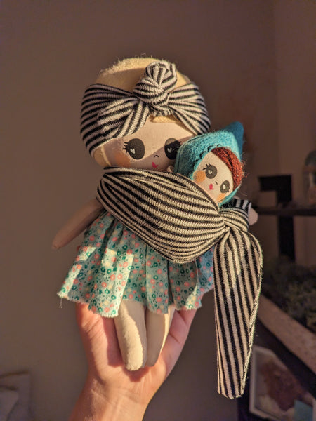 RESERVED LISTING FOR VANESSA Small baby doll set, soft children toys, summer collection
