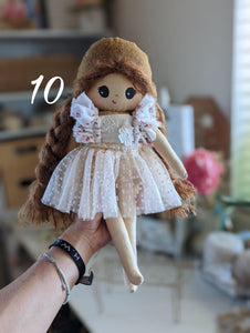 10 Medium doll, soft children toys, cotton small softie, 15” tall
