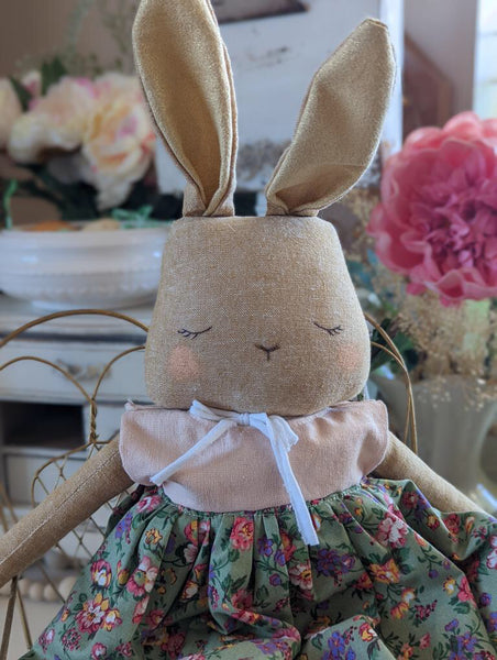 03 Bunny Medium doll, soft children toys, cotton small softie, 15” tall