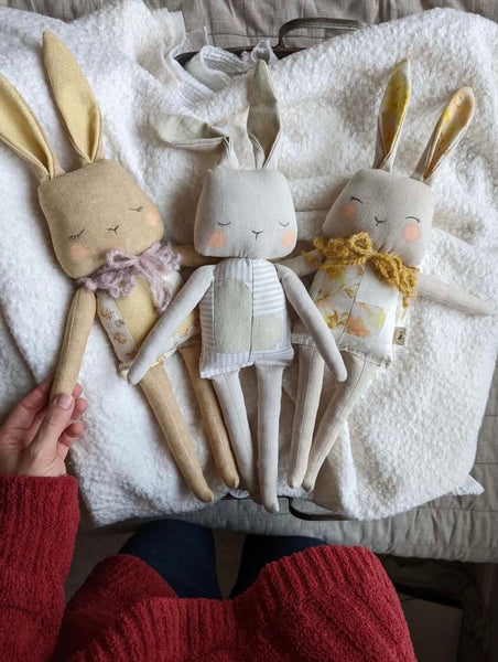 04 Bunny Medium doll, soft children toys, cotton small softie, 15” tall
