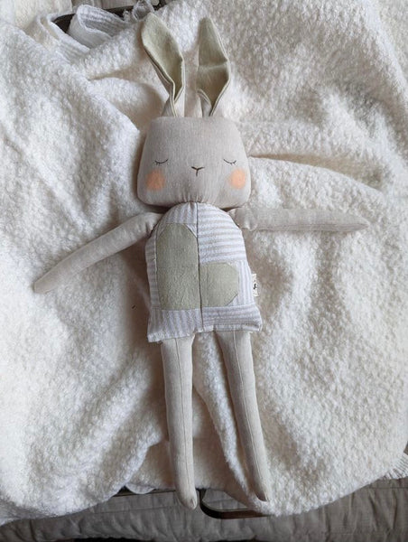 05 Bunny Medium doll, soft children toys, cotton small softie, 15” tall