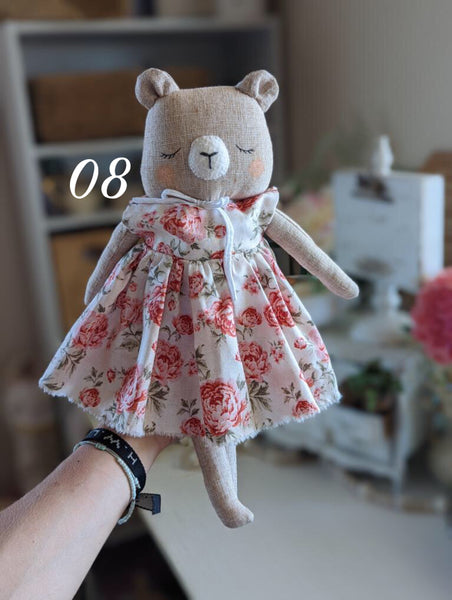 08 Bear Medium doll, soft children toys, cotton small softie, 15” tall